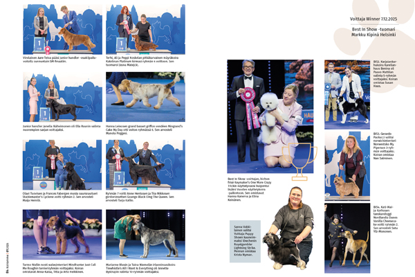 Tarkennus kuvatekstiin: Junior handler SM-finaalissa saavat kisata vain suomalaiset nuoret. Aare Teivan sijaan sunnuntain finaalissa kilpaili ik&auml;sarjassaan toiseksi tullut Liisa Turtiainen. 